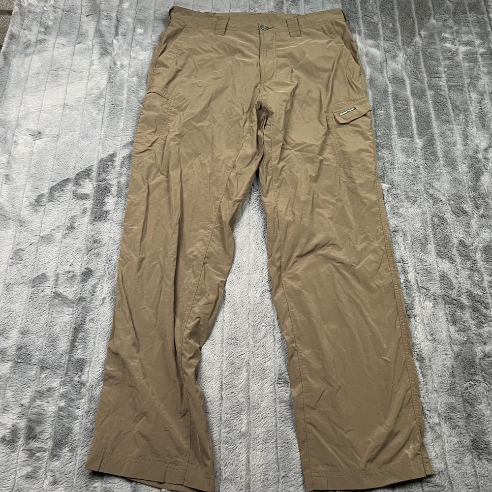 ExOfficio Mens Nylon Cargo Pants Brown Hiking Travel Outdoor 34x32 11749